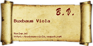 Buxbaum Viola névjegykártya